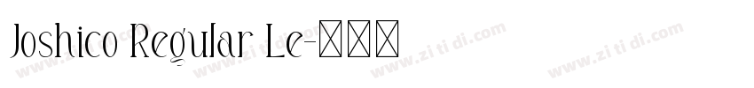 Joshico Regular Le字体转换